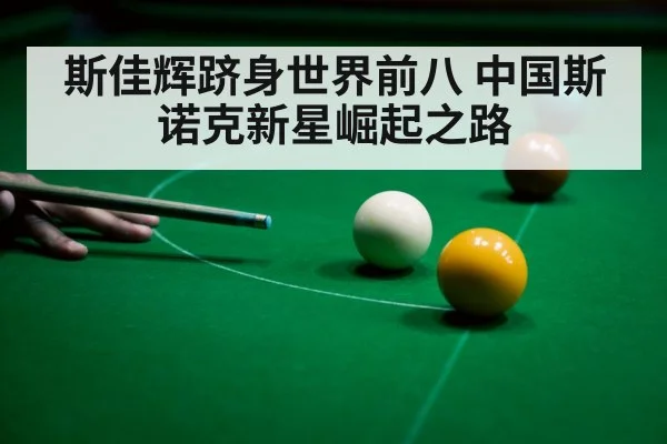 斯佳辉跻身世界前八 中国斯诺克新星崛起之路